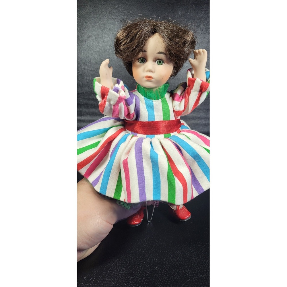 RARE Vintage HSN Kandy Kids PIXIE STIX 10" Full Body Porcelain Doll 862/5000